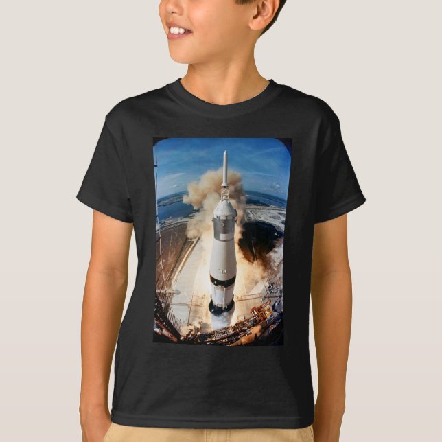Apollo Saturn V Rocket launch to Moon 1969 T-Shirt (Front)