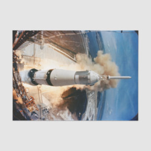 Apollo Saturn V Rocket launch to Moon 1969 Tissue Paper