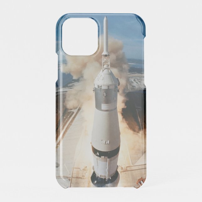 Apollo Saturn V Rocket launch to Moon 1969 Uncommon iPhone Case (Back)