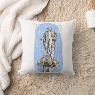 Apollo Statue – Greek Mythology Home Decor Throw Pillow