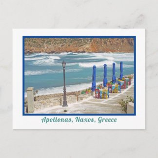 APOLLONAS BEACH, NAXOS ISLAND, GREECE POSTCARD