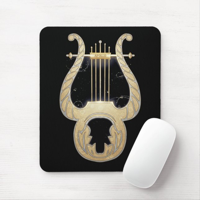 Apollo's Lyre | Greek Mythology Art Nouveau Design Mouse Pad (With Mouse)