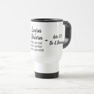 Apologetics Berean Bible Verse Script Travel Mug