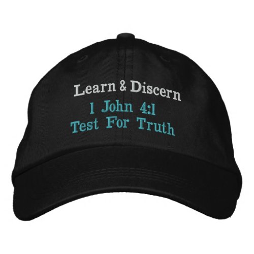 Apologetics Truth Learn  Discern Bible Verse Hat