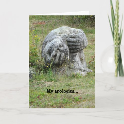 Apologies regret card lost where is my head unique