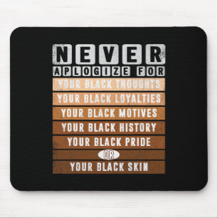 Apologize Black History Month Blm Melanin Pride Af Mouse Pad