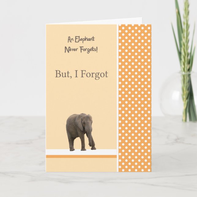 Apology Card for Forgetting Something Important. (Front)