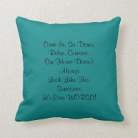 Apology for Messy House Funny Turquoise