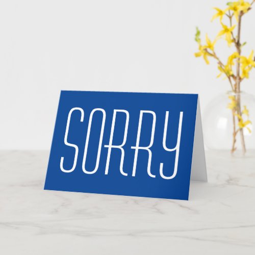 Apology greeting card for saying sorry and regret