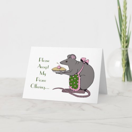 Apology Sorry Peace Offering Mrs Rat Art Card
