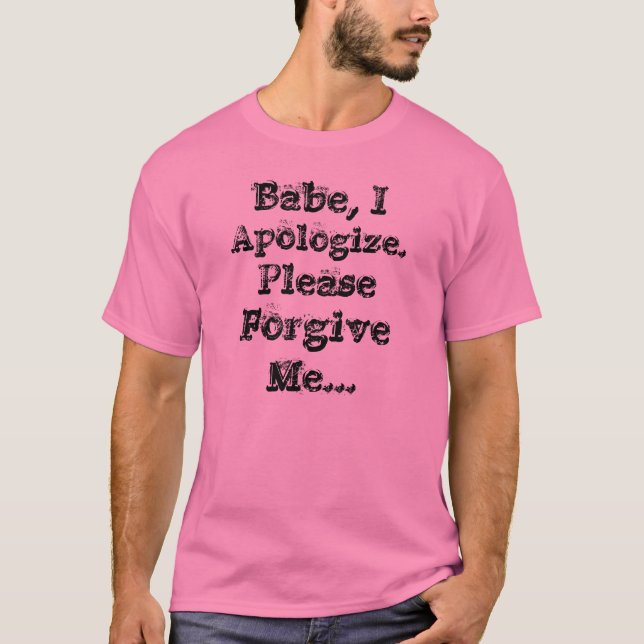 Apology T-Shirt (Pink) (Front)