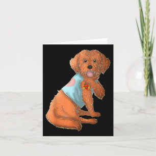 Apoo I Love Mom Tattoo Dog Shirt Funny Mothers Day Card