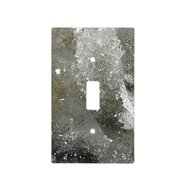 Apophyllite and Quartz Light Switch Cover (Front)