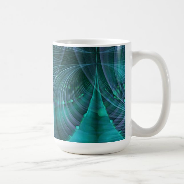 Apophysis Fractal Art I - blue Coffee Mug (Right)