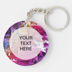 Apophysis Fractal Art - spider web Circle Keychain