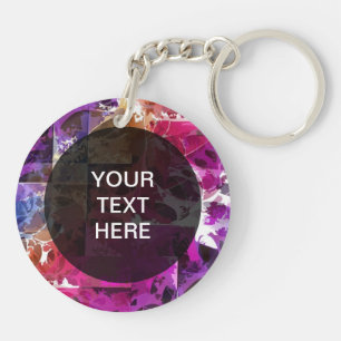Apophysis Fractal Art - spider web Circle Keychain
