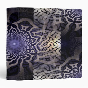 APOPHYSIS fractal decor   black violet 3 Ring Binder