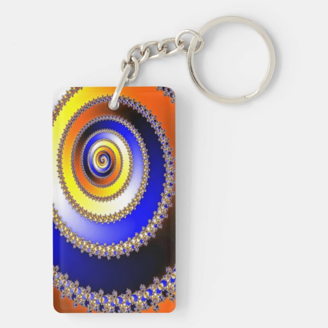 Apophysis Fractal Decor - spiral Keychain (Back)