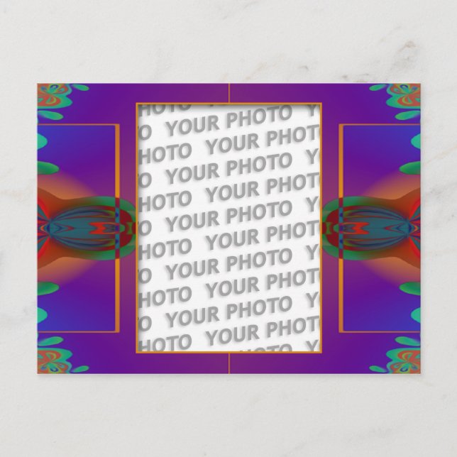 Apophysis fractal decor + your photo postcard (Front)