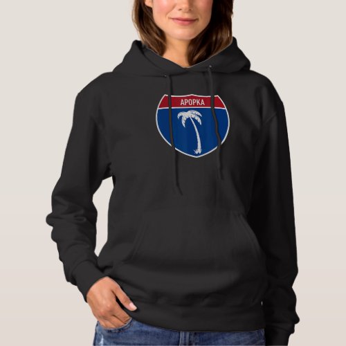 Apopka Florida FL Interstate Highway Vacation Souv Hoodie