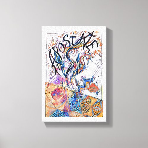 Apostate Colorful Free Doodle Drawing Canvas Print