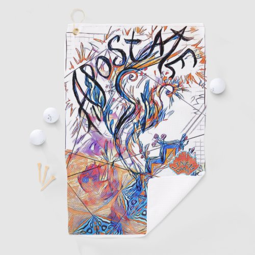 Apostate Colorful Free Doodle Drawing Golf Towel