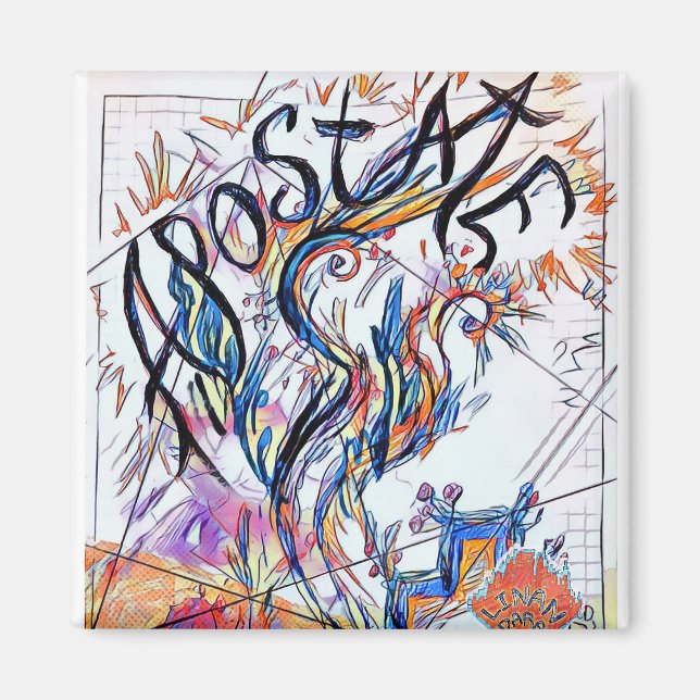 Apostate Colorful Free Doodle Drawing Magnet (Front)