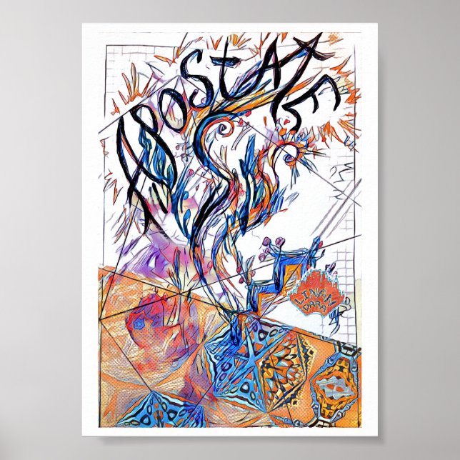 Apostate Colorful Free Doodle Drawing Poster (Front)