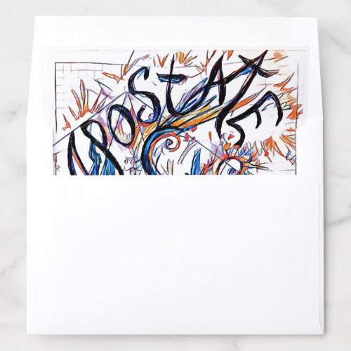Apostate Colorful Wild Doodle Drawing Envelope Liner