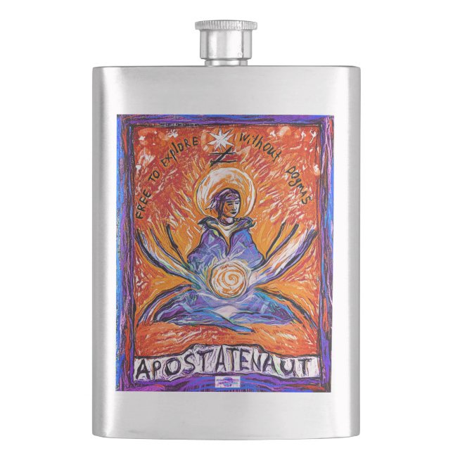 Apostatenaut - explore without dogmas flask (Front)