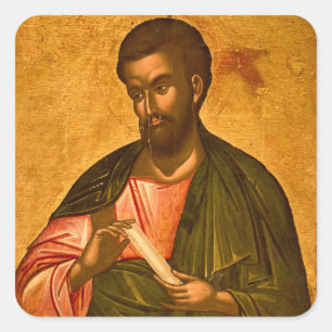 Apostle Bartholomew (Nathanael) Orthodox Icon Square Sticker