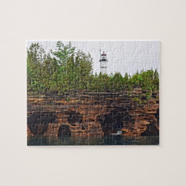 Apostle Island - Devil's Island Lighthouse - 8x10 Jigsaw Puzzle (Horizontal)