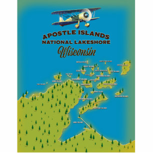 Apostle Islands National Lakeshore map Cutout