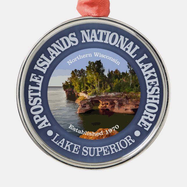 Apostle Islands National Lakeshore Metal Ornament (Front)