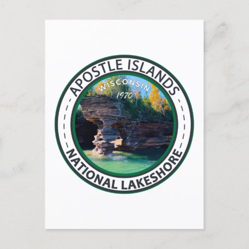 Apostle Islands National Lakeshore Wisconsin Badge Postcard