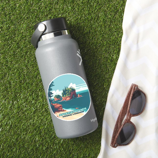 Apostle Islands National Lakeshore Wisconsin Retro Sticker (HydroFlask Insitu)