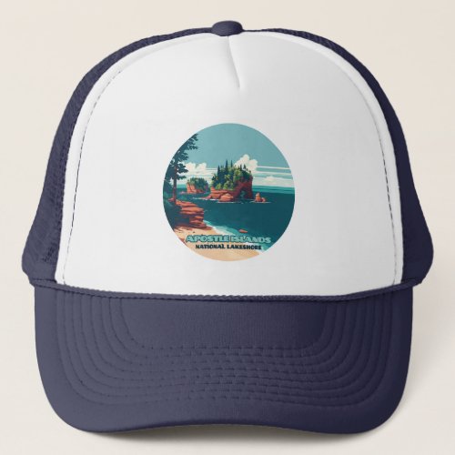 Apostle Islands National Lakeshore Wisconsin Retro Trucker Hat
