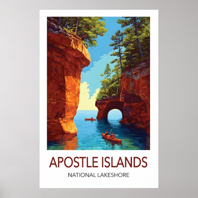 Apostle Islands Travel Poster Wisconsin (Front)
