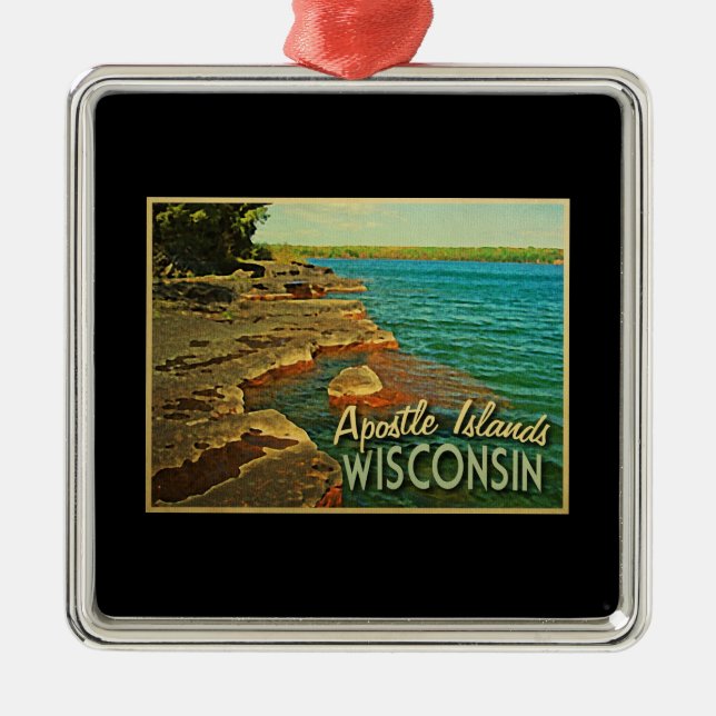 Apostle Islands Wisconsin Metal Ornament (Front)