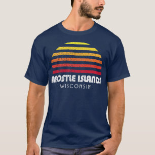 Apostle Islands Wisconsin Retro Sunset T-Shirt