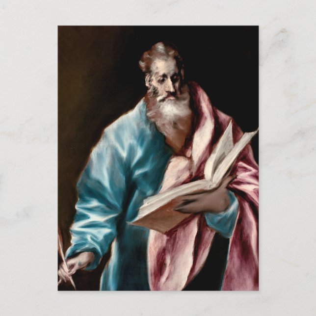 Apostle St. Matthew by El Greco Postcard (Front)