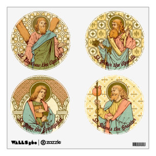 Apostles 1-4 of The Twelve (RLS 20a) Round Wall Decal