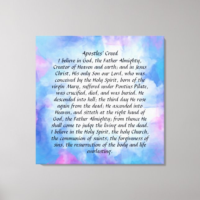 Apostles' Creed Canvas Print (Front)