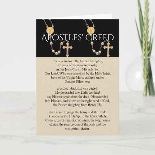 APOSTLES CREED CARD