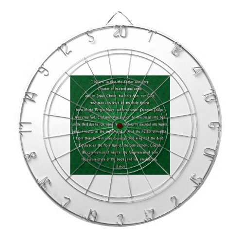 Apostles Creed Dartboard With Darts