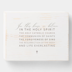 Apostles' Creed Home Art Wooden Box Sign
