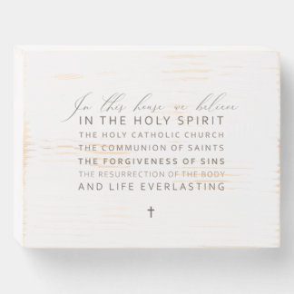 Apostles' Creed Home Art Wooden Box Sign