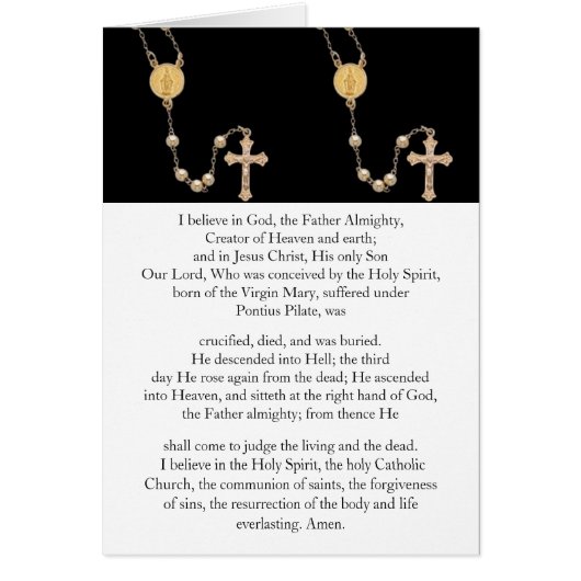 "Apostles Creed" Prayer (Front)
