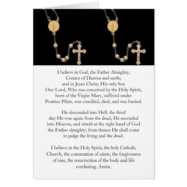 "Apostles Creed" Prayer Cards (Front)
