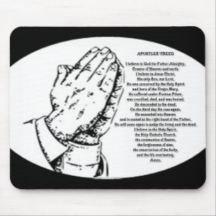 Apostles creed prayer mouse pad